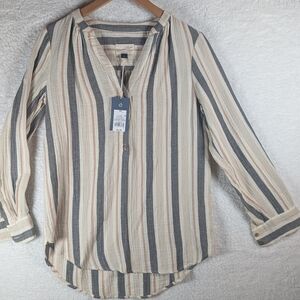 274-Universal‎ Thread Striped V-Neck Blouse